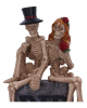 Skelett Brautpaar auf Grabmal 17cm 