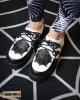 Schwarz-Weiße Spiderweb Creepers Schuhe 