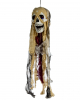 Totenschädel im Fetzenlook mit Leuchtaugen 75cm 