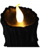 Schwarze Magie LED Kerze 19cm 