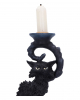 Salem Kerzenleuchter mit schwarzer Katze 20cm 