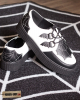 Spiderweb Black And White Creepers Shoes 