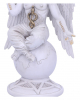 Weiße Baphomet Figur mit Flügel 25cm 
