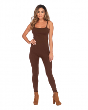 Basic Catsuit Brown With Thin Straps 