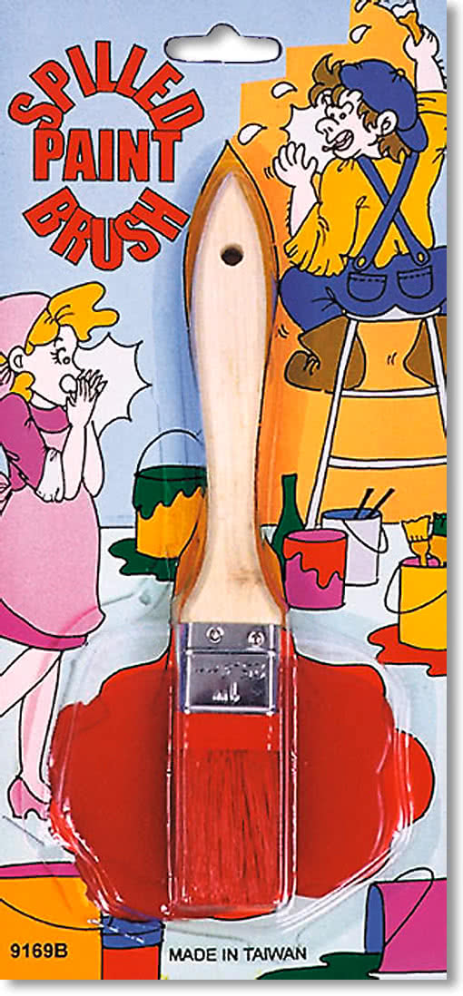 Spilled paint with brush Funny Joke Articles for April 1 Karneval