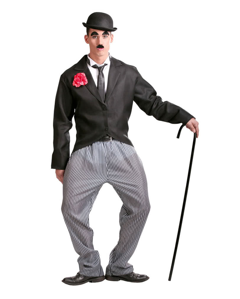 20er 30er Jahre Charlie Chaplin Set Bart und Perücke Filmstar Schnurrbart Kostüm