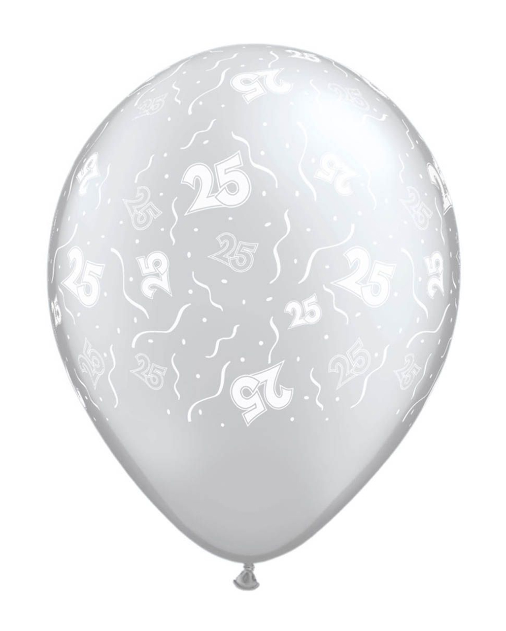 Partydeko Silberhochzeit silberne Hochzeit 25 Jahre Jubiläum Absperrband Ballons 