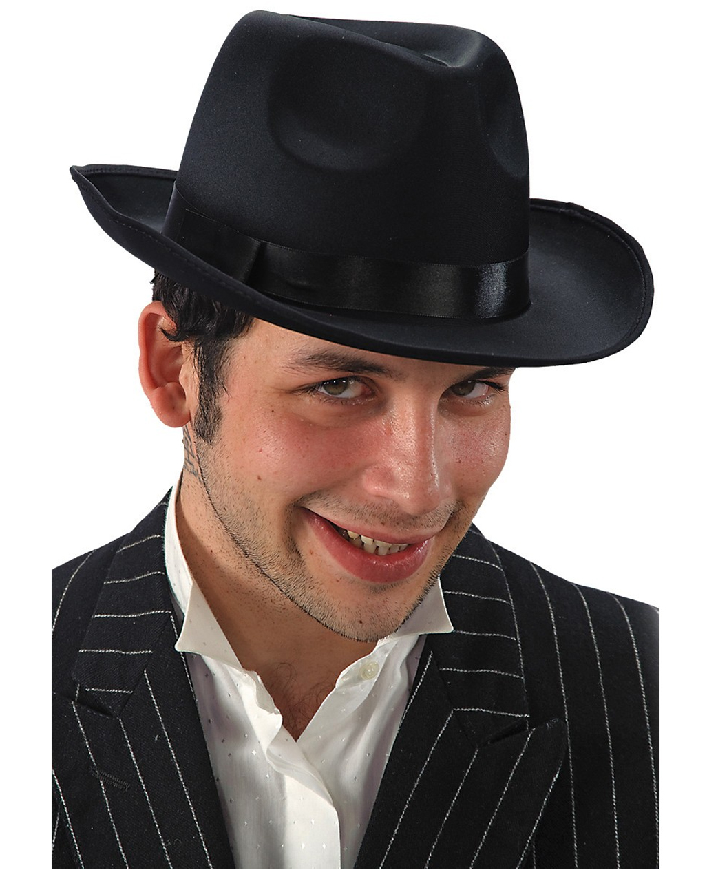 Black Al Capone Hat for carnival & fancy dress | - Karneval Universe