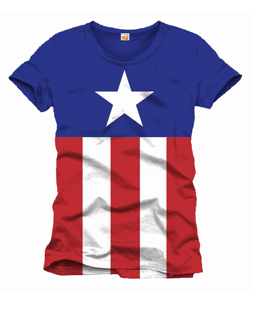 Captain America Stars and Stripes TShirt Avengers TShirt mit USA FlaggenMotiv Karneval