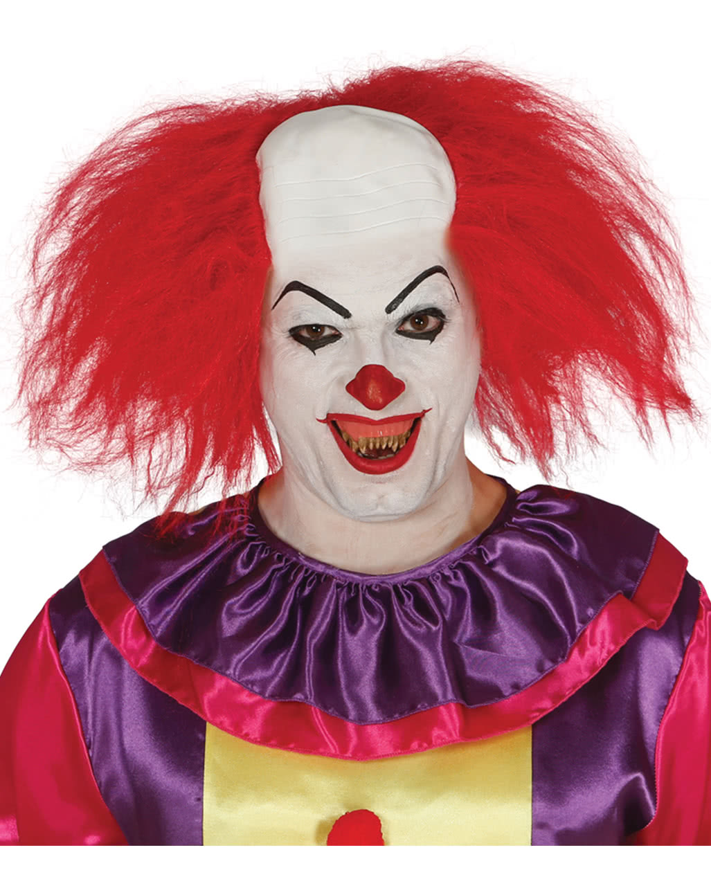 Rote Clowns Perucke Mit Halbglatze Horror Clown Perucke Karneval Universe