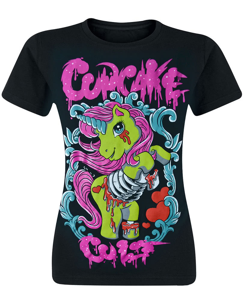 Cupcake Cult Zombie Einhorn TShirt Girlie Shirt Emo Fashion