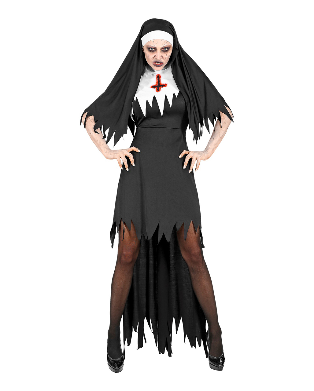 Nun Valak Cosplay Costume Nun Dress Women's Naughty Nun Costume | Orie...