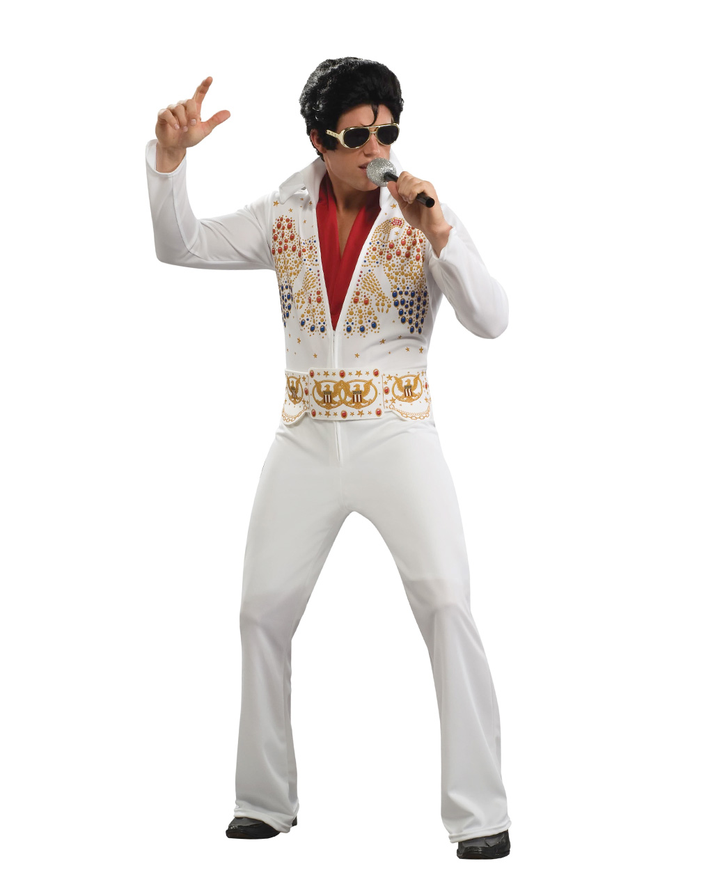Herren Perücke Elvis zum Rock'n'Roll Kostüm Rockabilly zu Karneval Fasching
