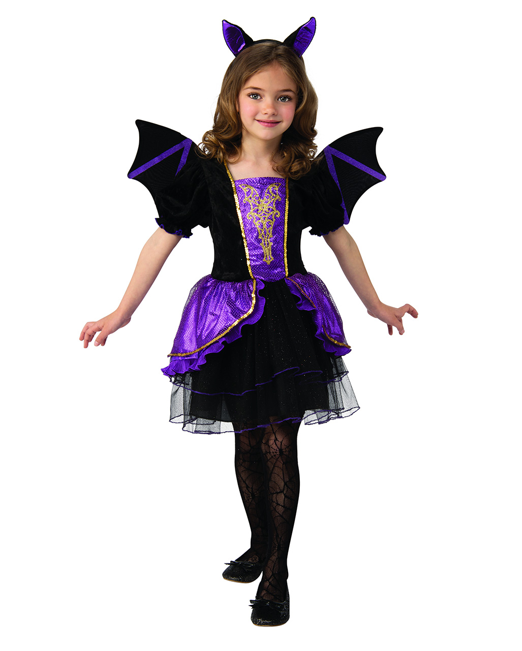 Flügel und Ohren #0258 158 Kleid mit Tütü FLEDERMAUS Kinder Mädchen Kostüm Gr 