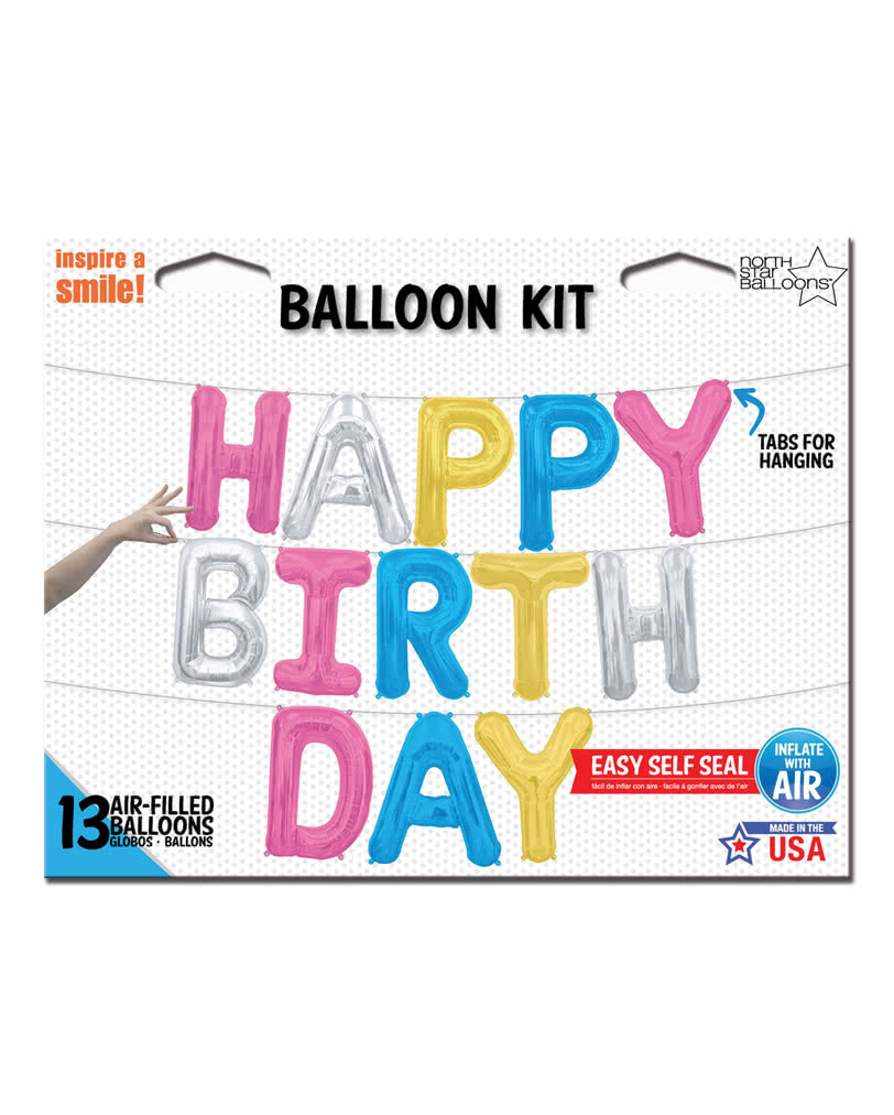 Happy Birthday Buchstaben Folienballons | Geburtstagsschriftzug zum  Aufhängen | Karneval Universe