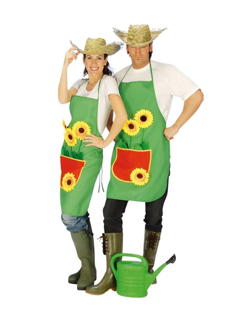 Blumenschürze für Gärtner Witziges Kostüm für Sie & Ihn Karneval