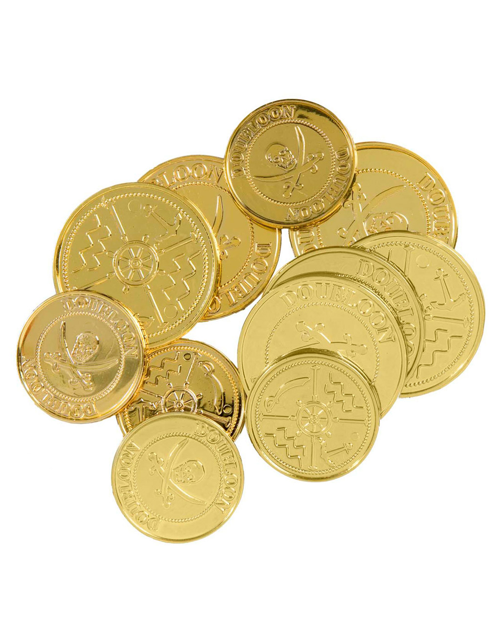 Fasching Piratengold Dekoration 12 Münzen Goldmünzen
