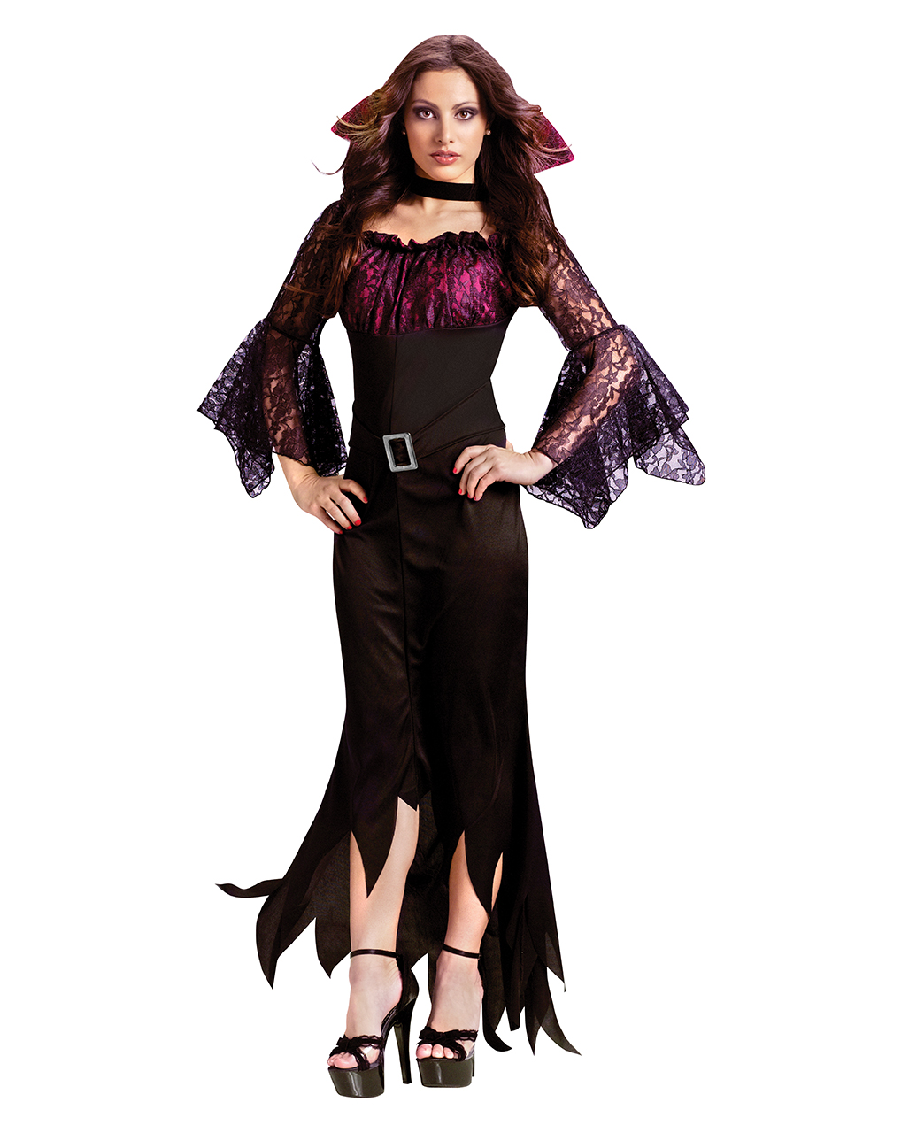 Damen-Kostüm Vampir-Kostüm Dracula Halloween Vampir-Kleid Gothic Hexe XL 46-48 