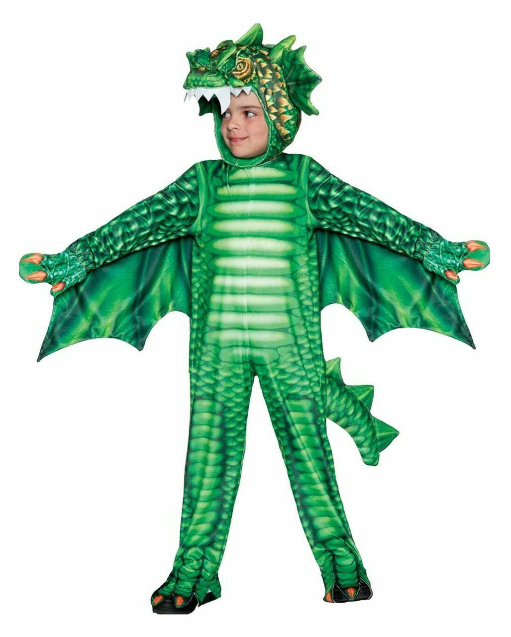 Kleinkinder Kostüm grüner Karneval Karneval für Universe Drache | 