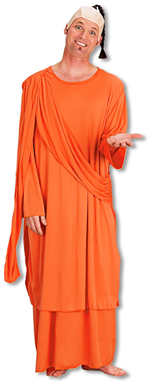 Guru Kostüm Plus Size Buddha KostümMönchskutte orange  Karneval Universe