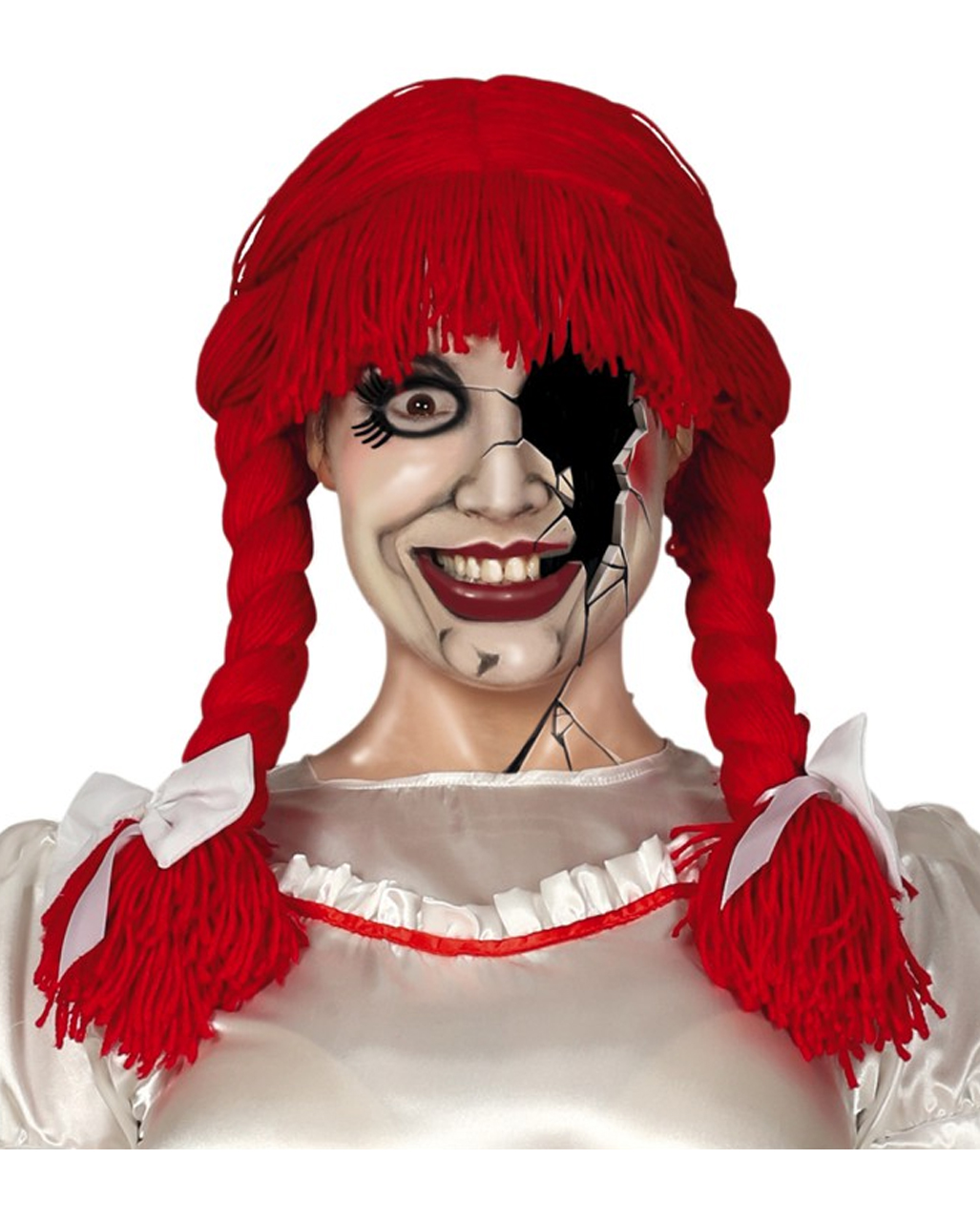 Horror Rag Doll Wig Red For