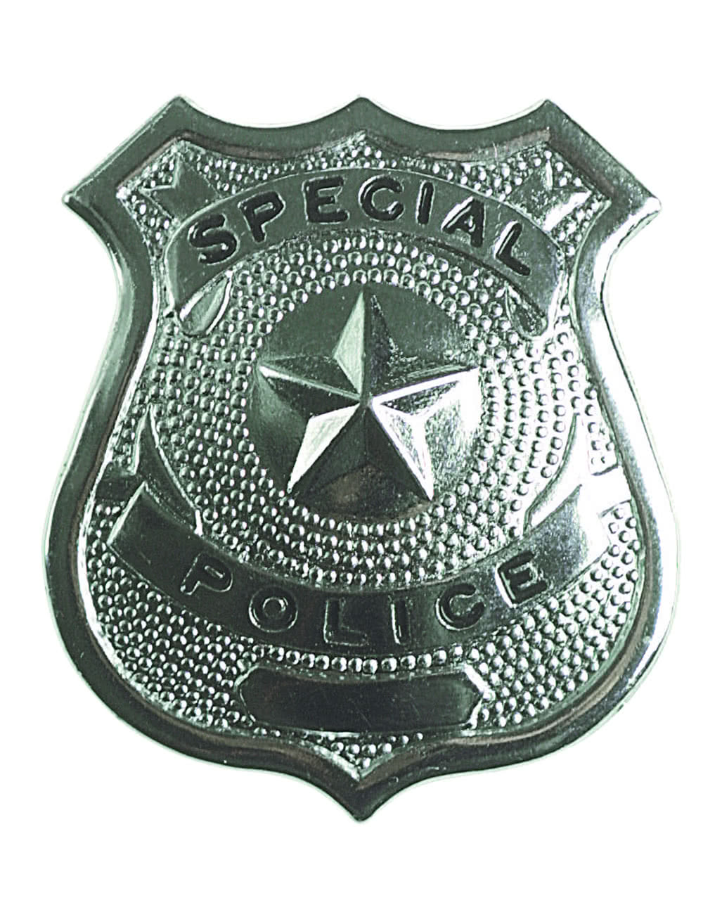 Abzeichen Polizeimarke mit Kette Halskette Polizei Dienstmarke Accessoire Cop 