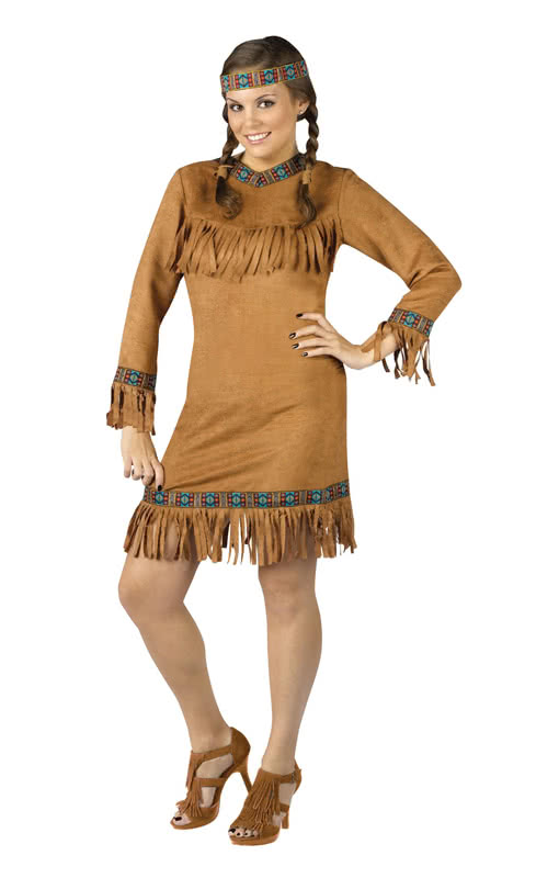 overbelastning Reklame nuttet Indianerin Kostüm Plus Size | Squaw Verkleidung in XL | Karneval Universe