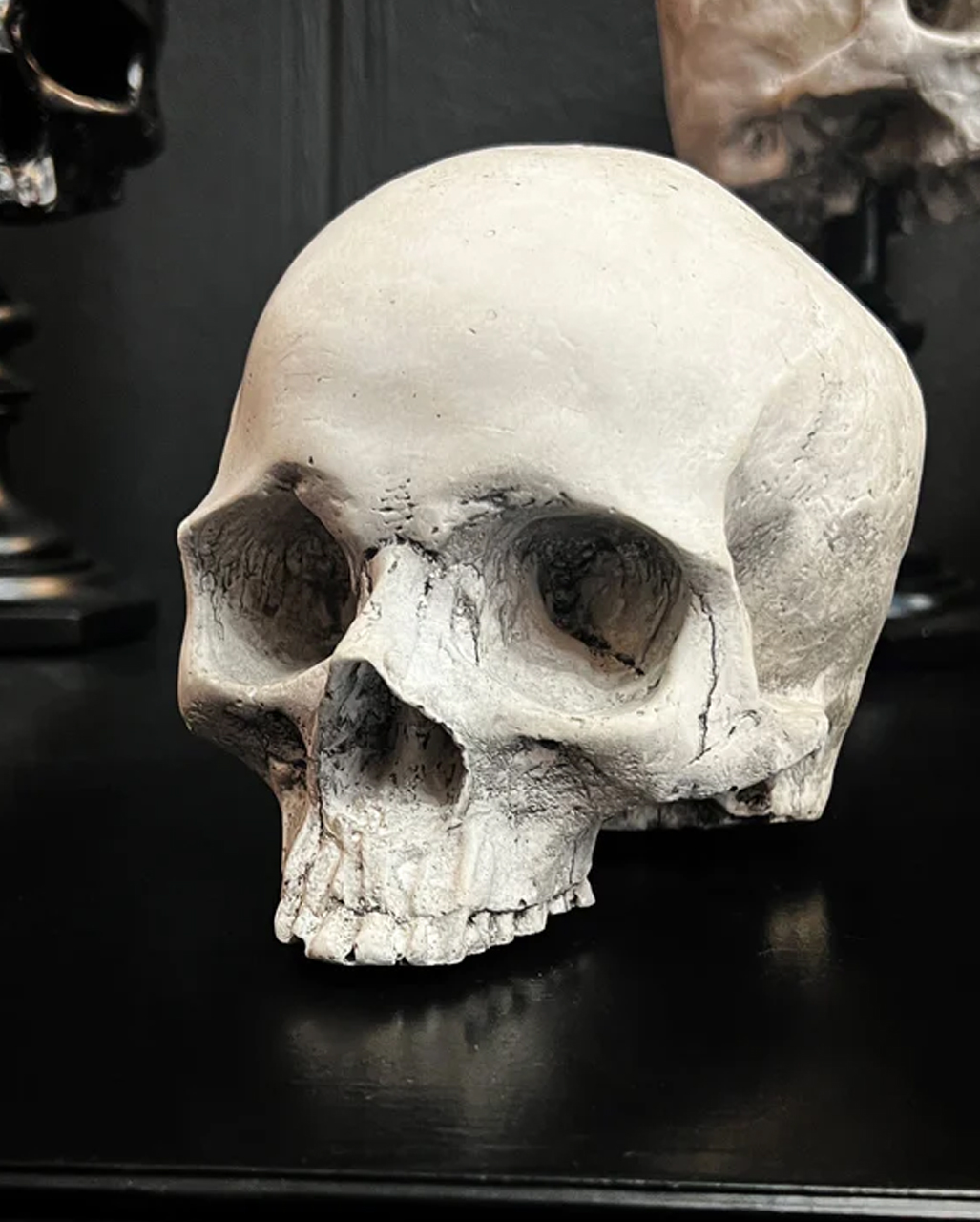 Skull Totenkopf Teelicht Teelichthalter Kerzenständer Kerze Gothic