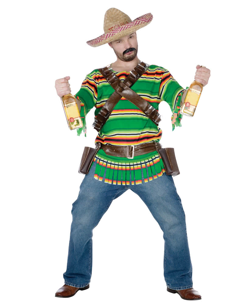 Mexikaner Kostüm mit Schnapsbecher Holster für Fasching | Karneval Universe