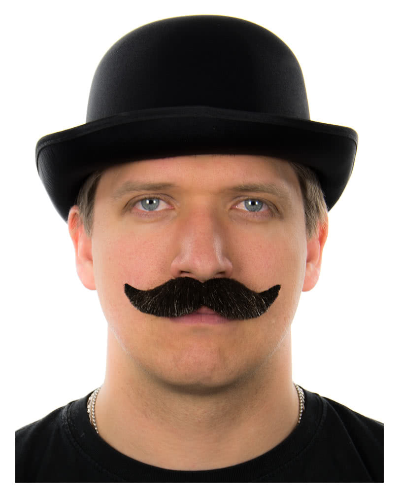 Amakando Rocker Oberlippenbart – Brauner Kunstbart Aus Echthaar, Karneval & Kostümzubehör, Einheitsgröße