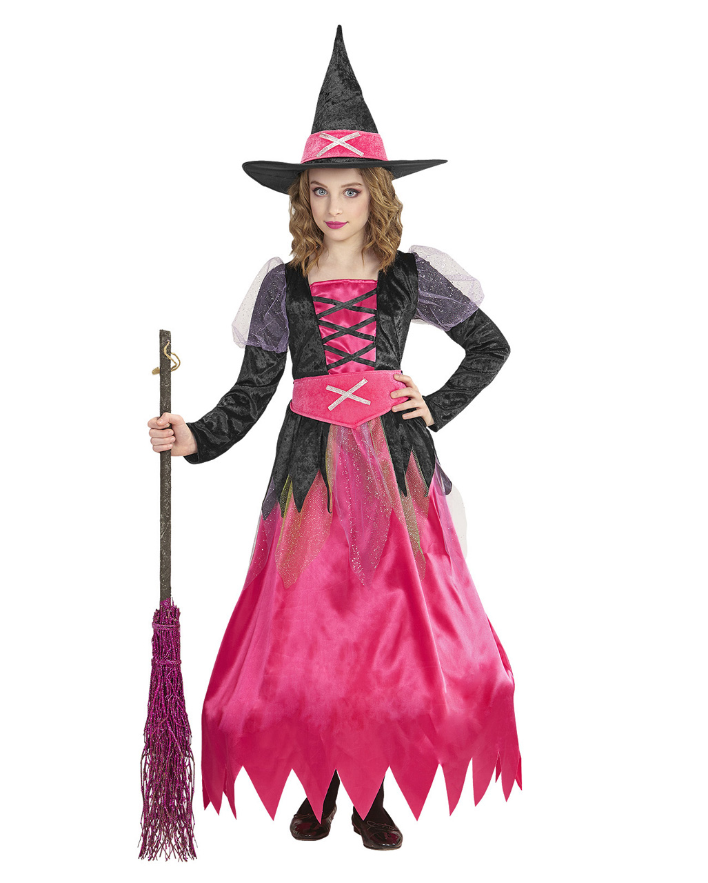 Guirca Pinke Hexe Hexenkostüm für Mädchen Karneval Halloween