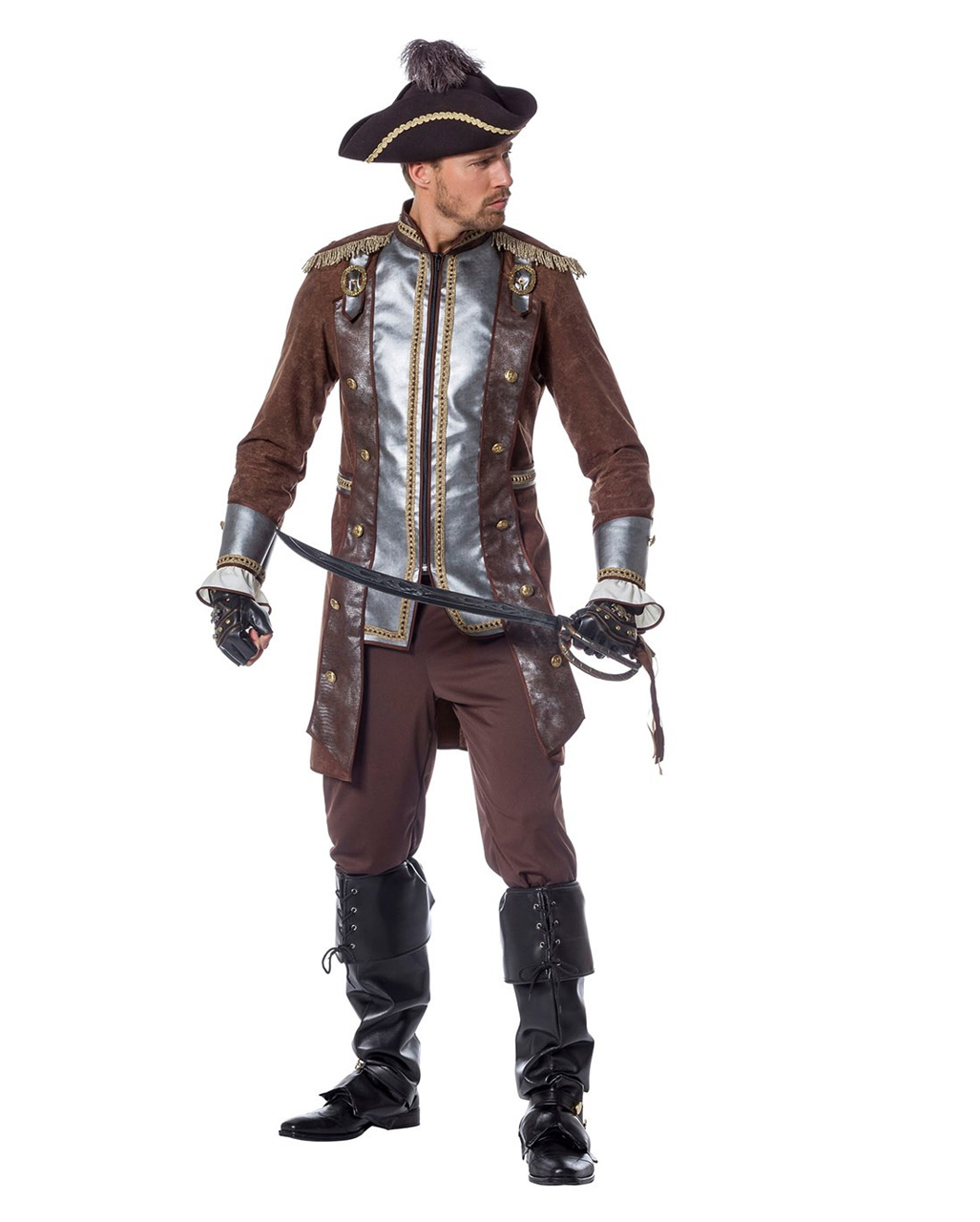Pirate William Men Costume Deluxe for carnival | - Karneval Universe