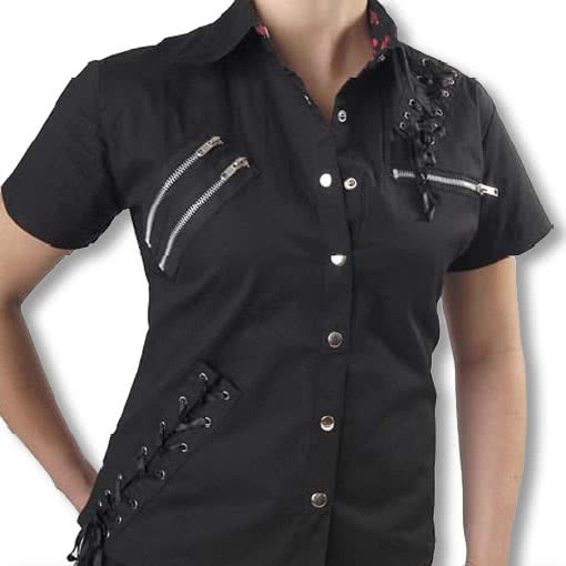 Punk Hemd Schwarz Punk Shirt Punk Fashion Karneval Universe