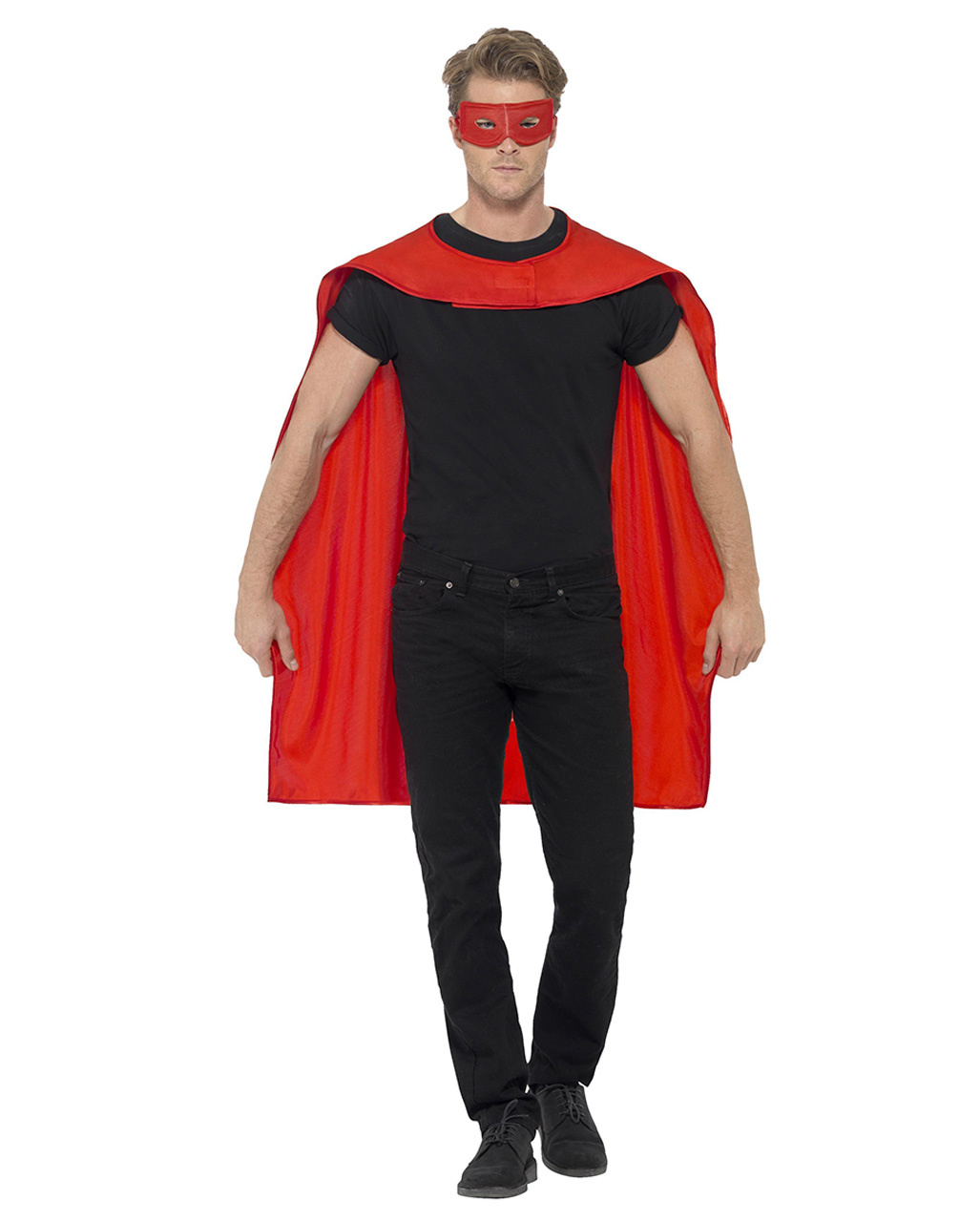 Umhang mit Maske Superhelden Kostüm Superheld Cape mit Augenmaske Superman