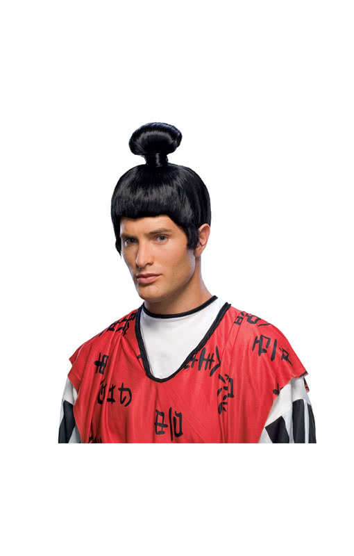 01454 Ninja Samurai schwarz 2x Haare Zopf 