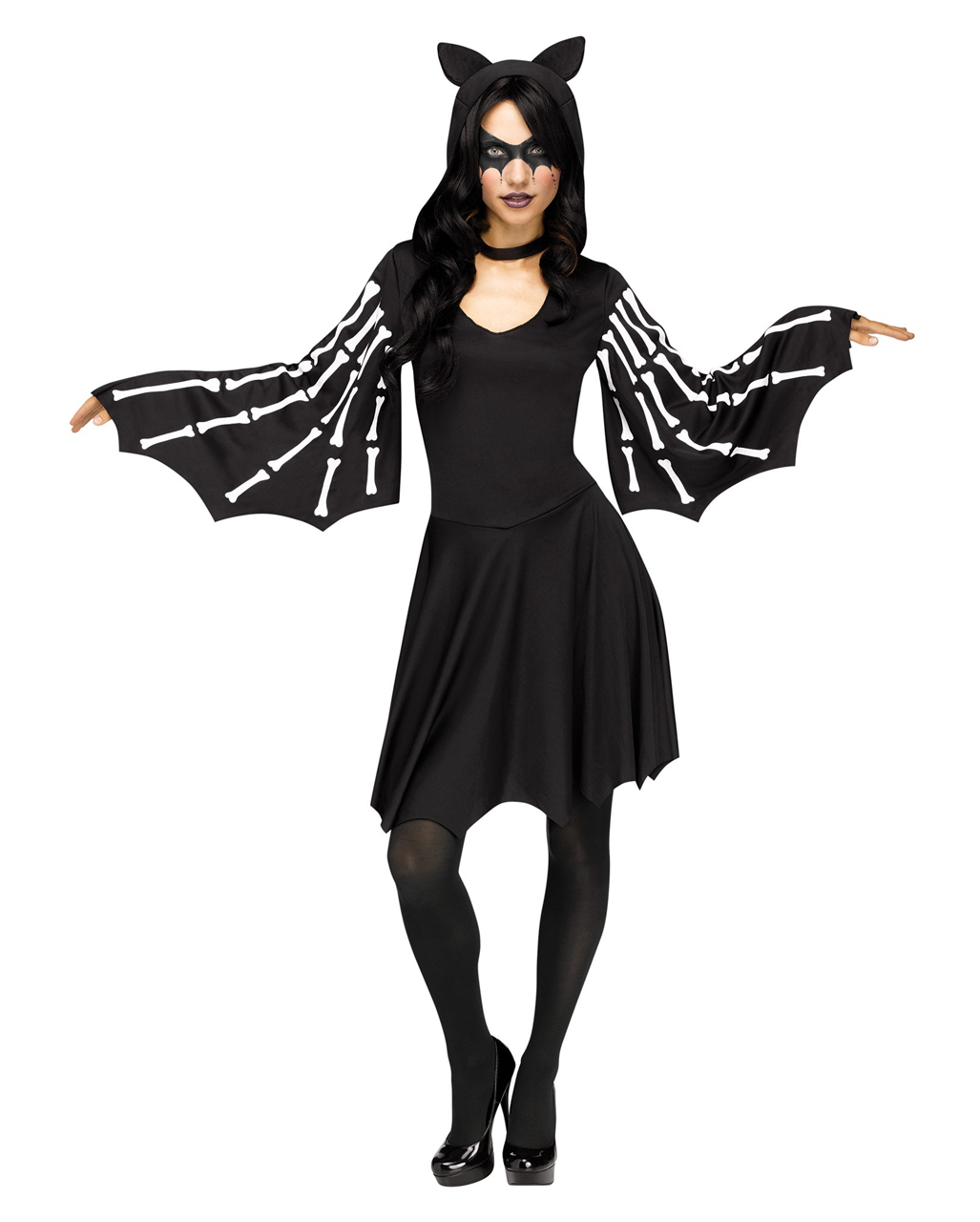 116-140 Halloween lila Kleid Bat Girl 121284313 Funny Fledermaus Kostüm Gr 