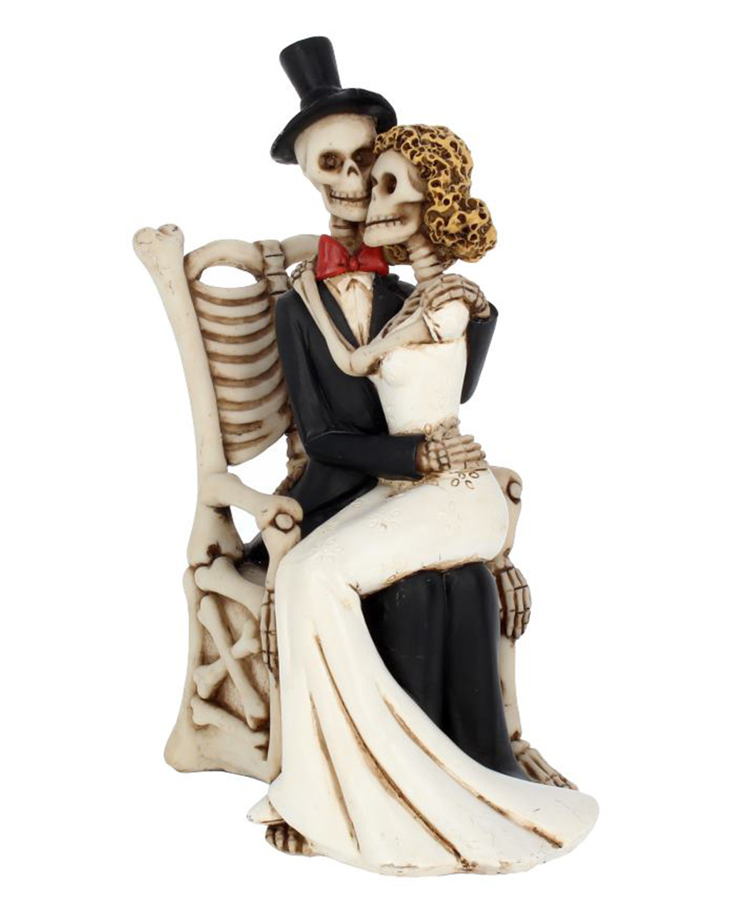 Skelett Paar Love Never Dies ☆ Gothic Hochzeit Geschenk