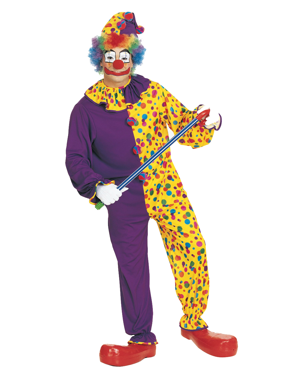 NEU Herren-Kostüm Frack Patchwork Clown Clownskostüm