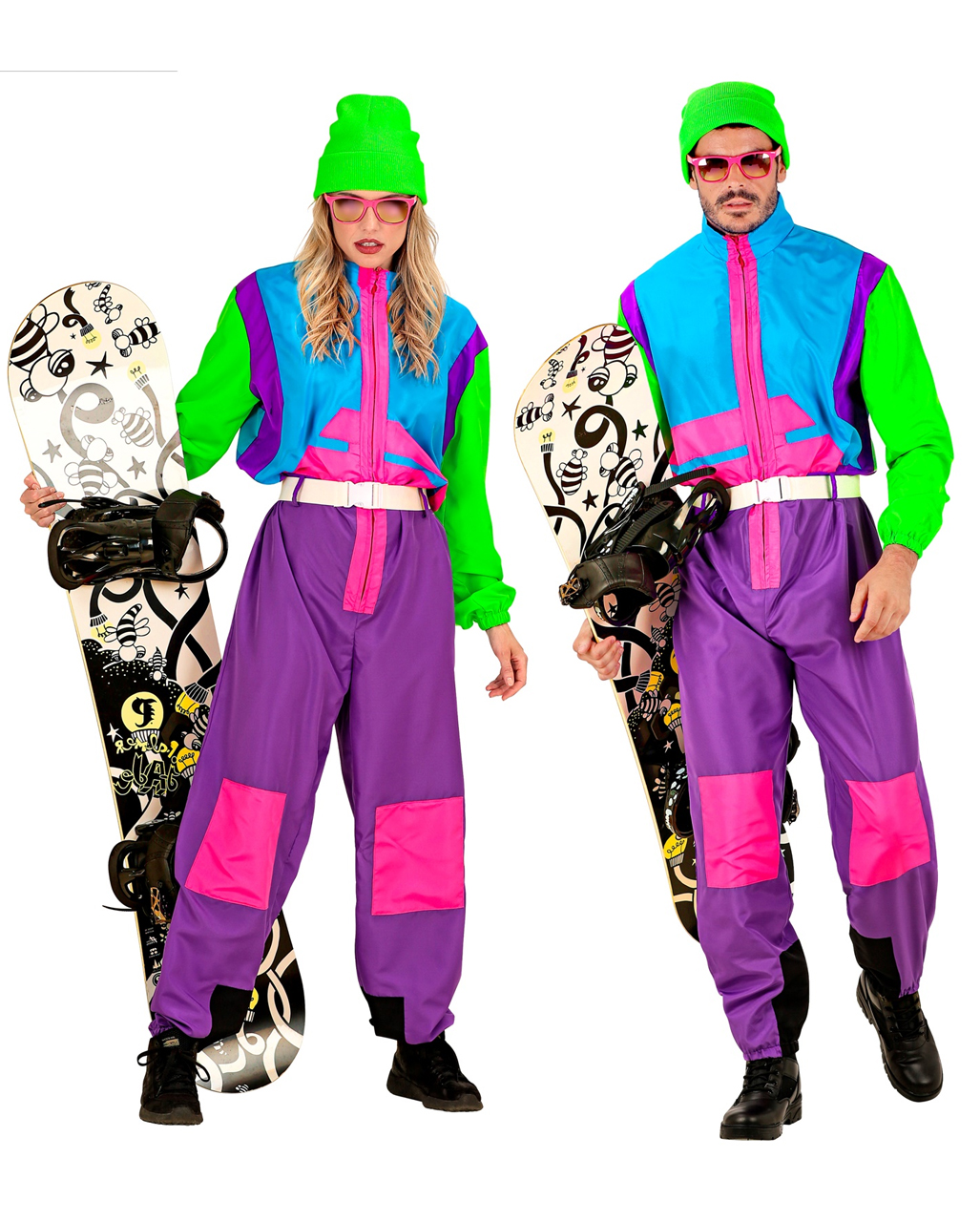 Combinaison Snowboarder Décalée  Soirée Costume Original - déguiz-fêtes