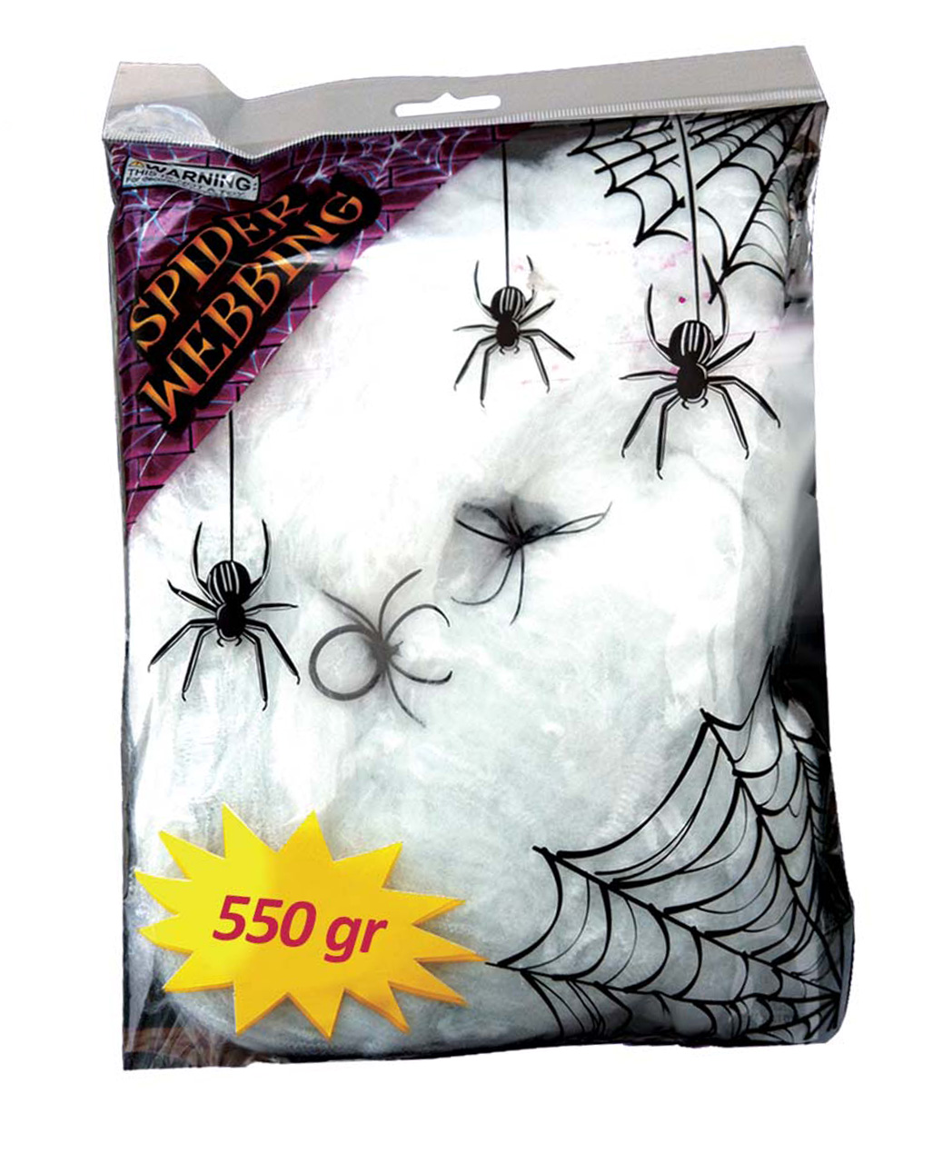 Halloween Horror Deko Spinnennetz mit Spinnen Spinnweben Fasching Grusel Party 