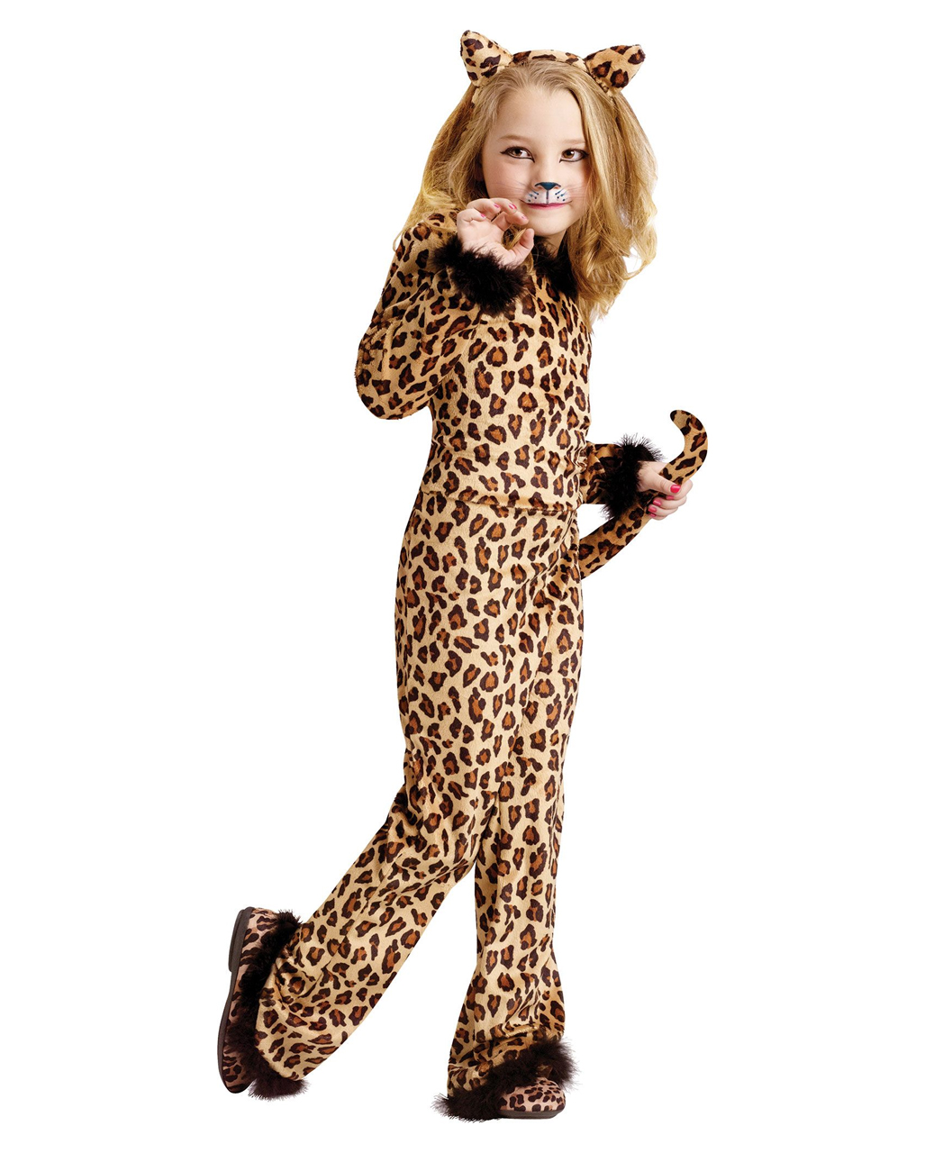 Leoparden-Kinderkostüm Tierkostüm Raubkatze Leoparden-Kostüm Mädchen 142-148cm