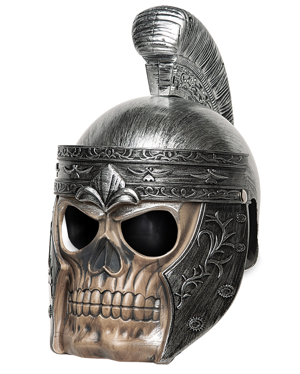 Deko Totenkopf Skull Totenschädel Figur Dekoration mit Gladiator Helm