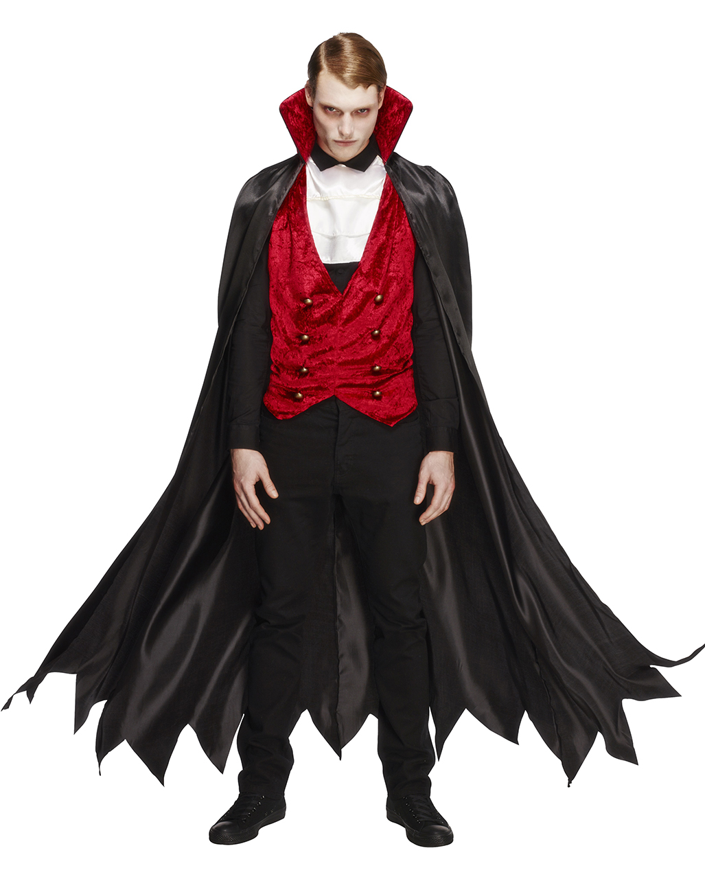 Dracula Vampir Horror Teufel Zauberer Dämon Herren Kostüm Karneva Vakuumbeutel 