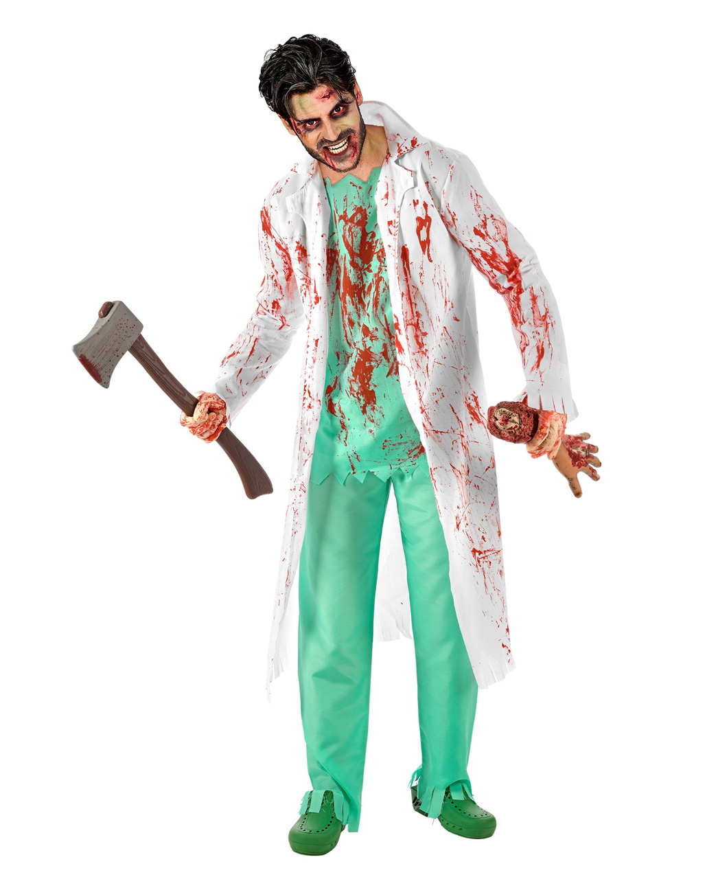 Orl Kostüm Zubehör Hosenträger Blut Zombie Professor Halloween 