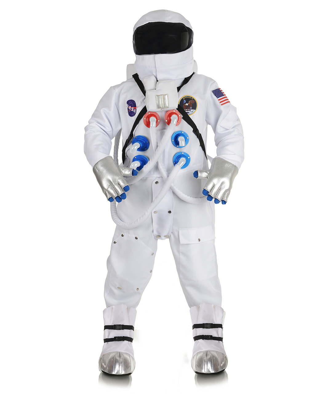 Kostüm Astronaut Herren Overall mit Basecap Raumfahrer Kosmonaut Space Weltraum 