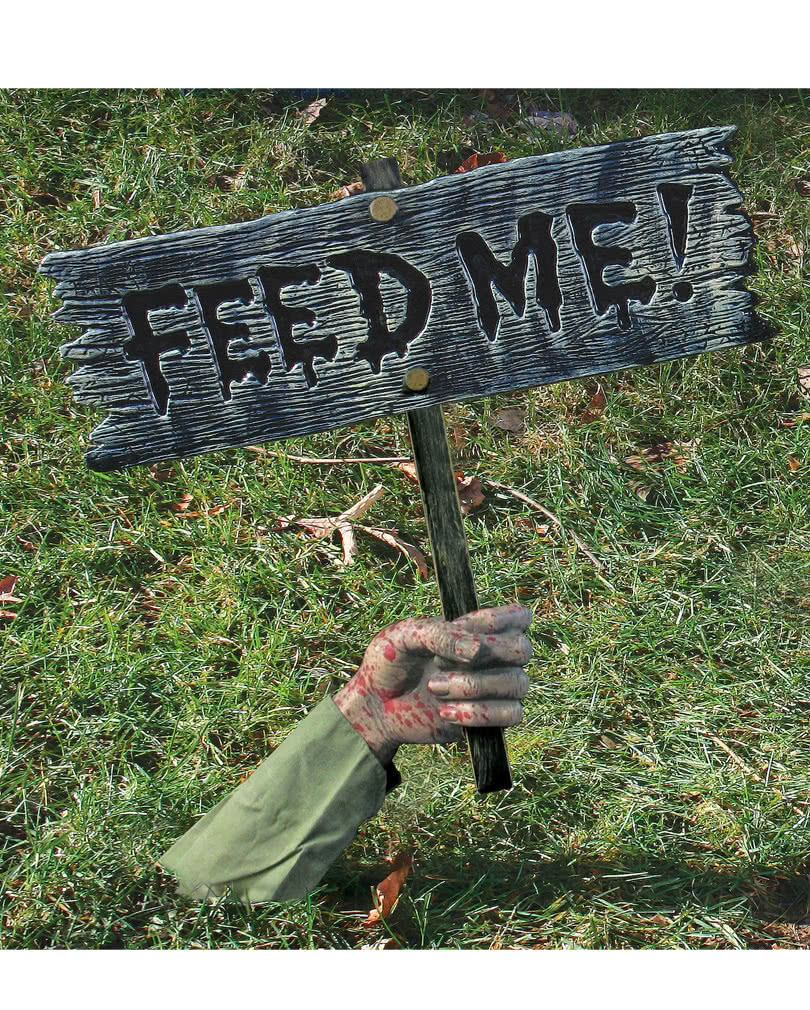 Feed Me Zombie Gartendeko Witzige Halloween Gartendeko Karneval Universe