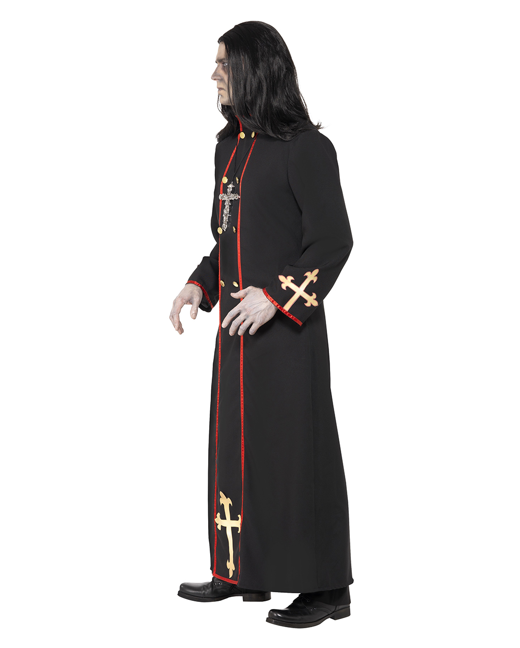 Kostüm Herren Zombie Priester Pfarrer Pastor Horror Fasching Karneval Halloween 