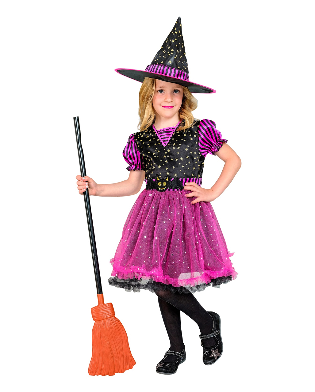 Pink Glitter Witch Kids Costume order | - Karneval Universe