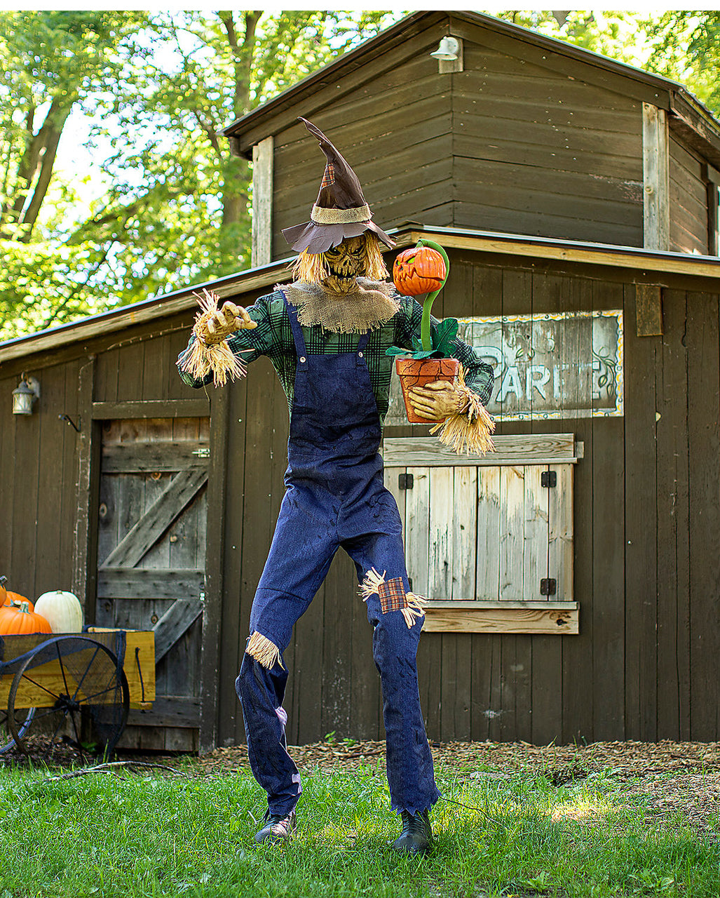 Blulu 4x Halloween Vogelscheuchen-Deko – 13,34 Zoll, Für Herbst & Gartendekoration