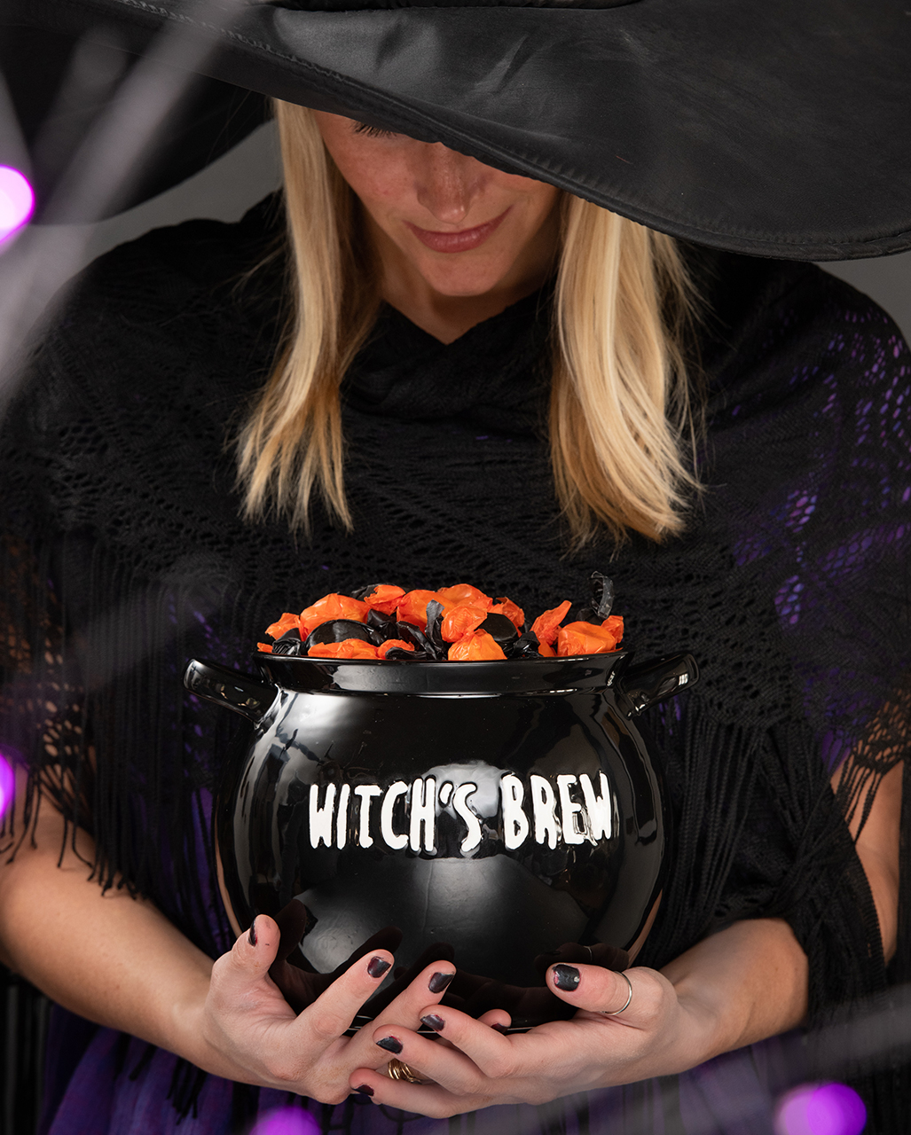 Witch's Brew Ceramic Witch Cauldron for Halloween ★ | - Karneval Universe